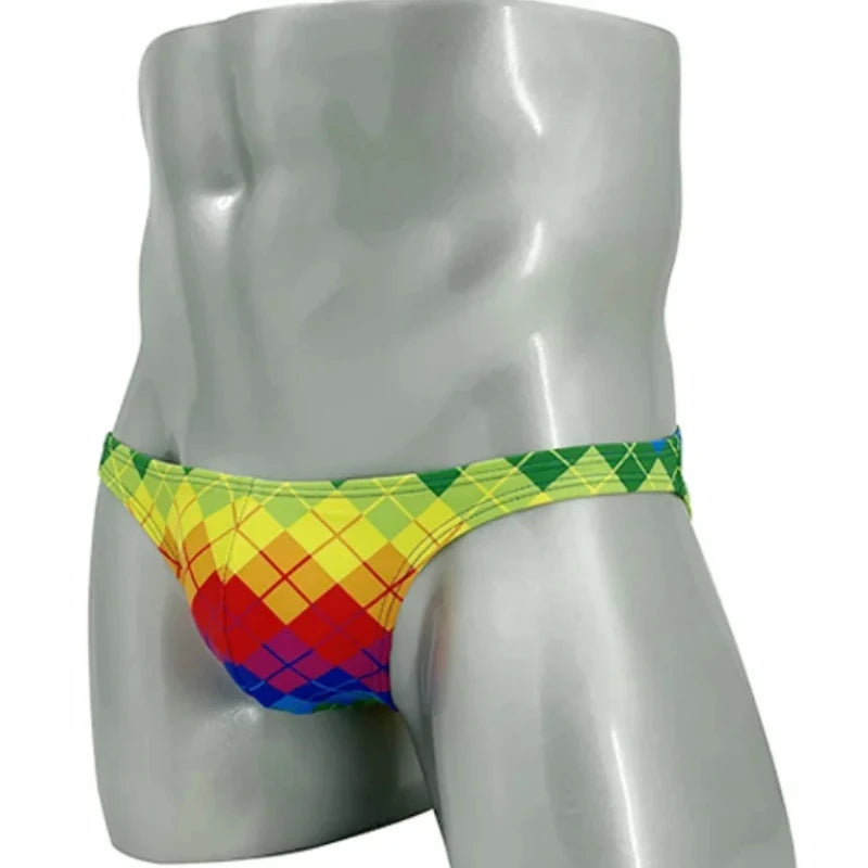 Rainbow Grid Swimwear