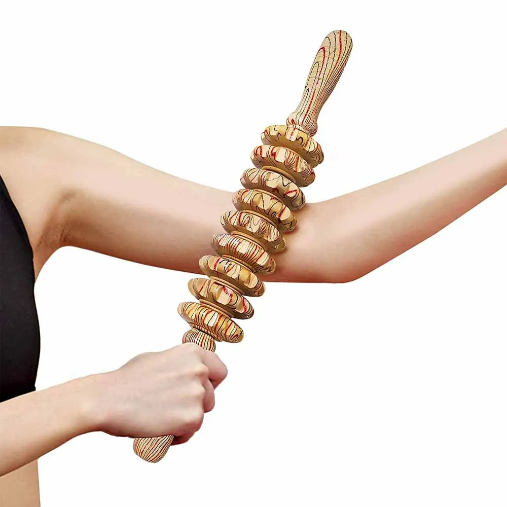 Wooden Anti-Cellulite Roller Stick