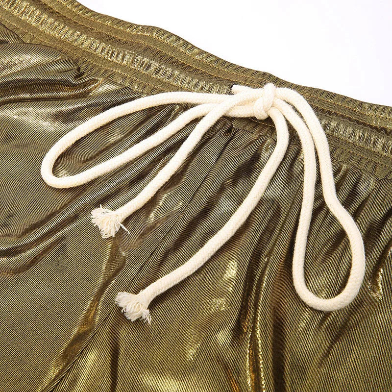 Sparkling Drawstring Men's Beach Shorts