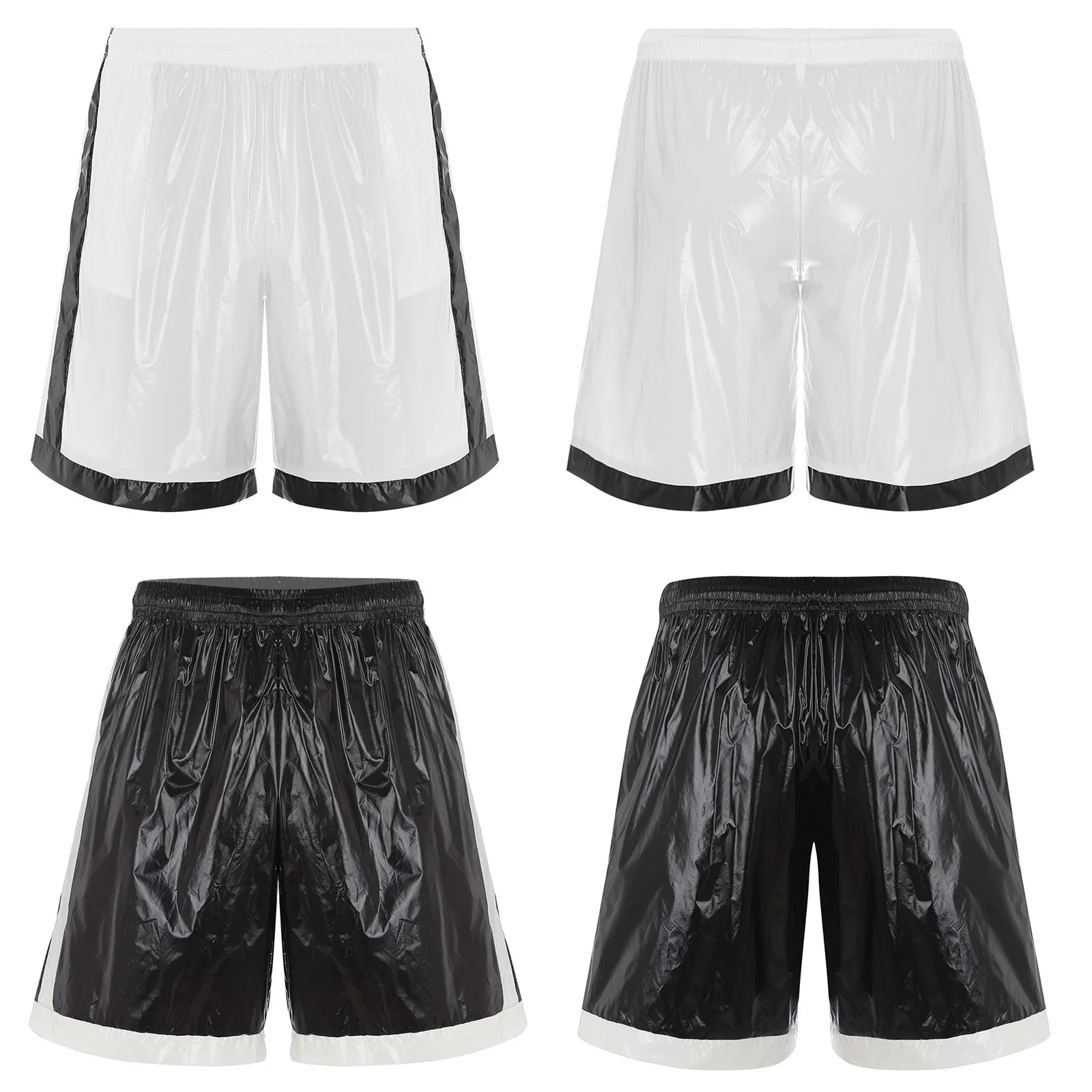Men's Quick-Dry Glossy Striped Trunks