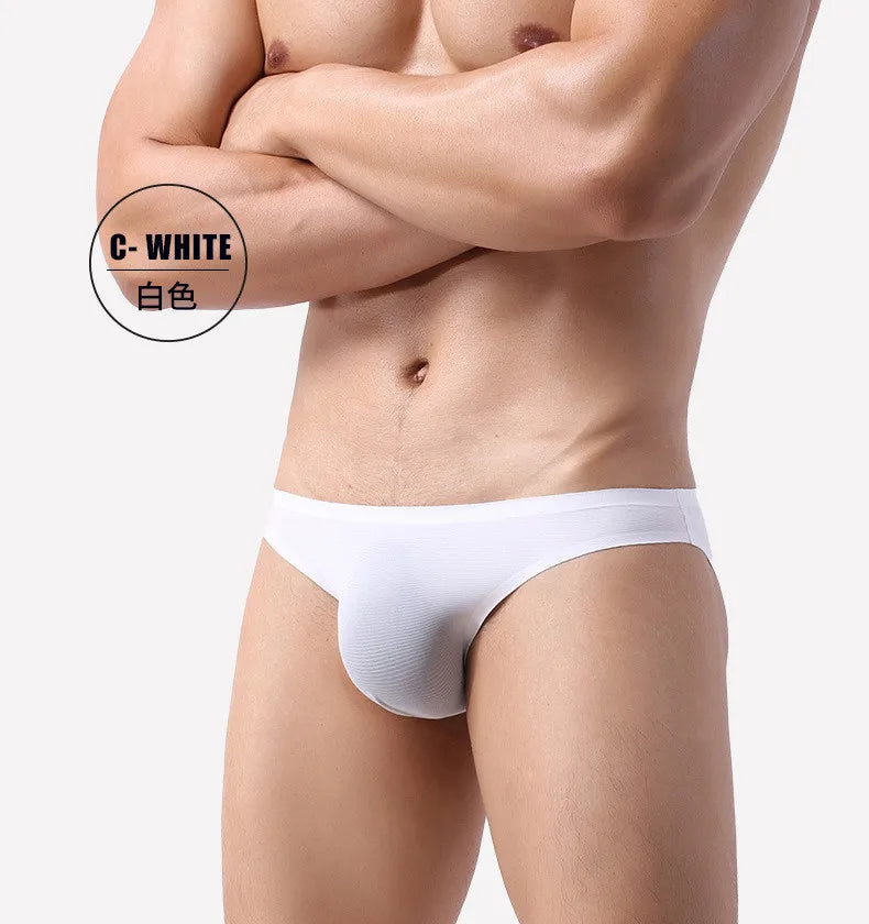 Ice Silk Traceless Low-Waist Briefs