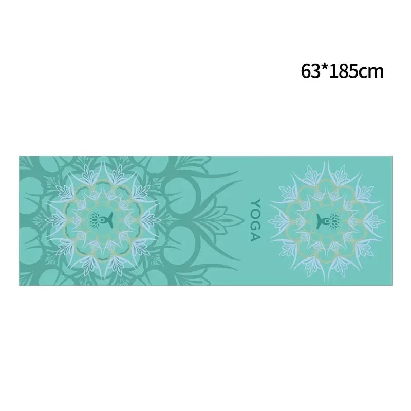 Fleece Yoga Towel Sweat Absorbent Non-Slip Fitness Mat