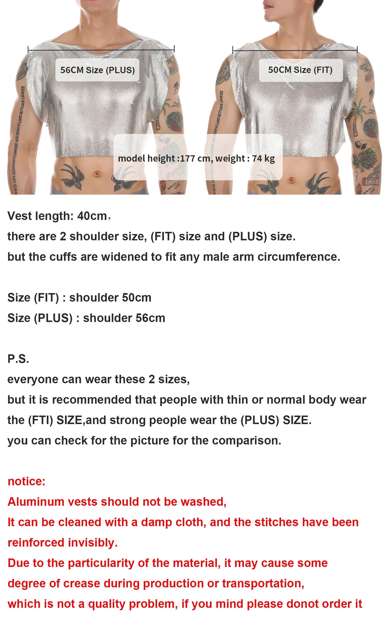 Metallic Tank Top for Men