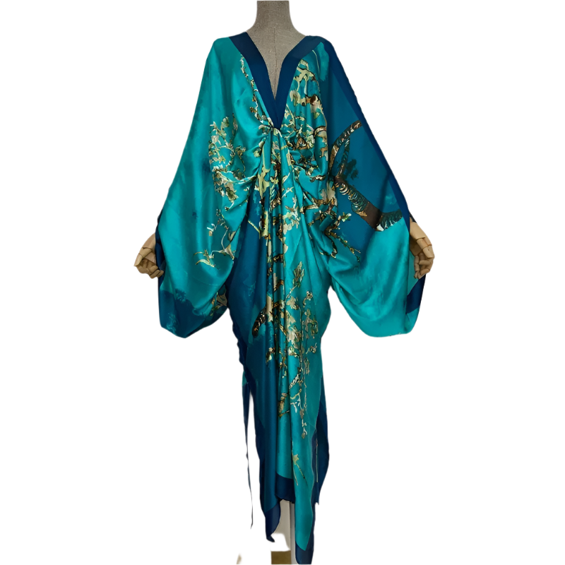 Boho Floral V-Neck Kaftan