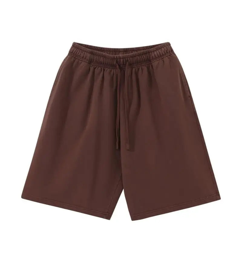 Oversized Cotton Drawstring Shorts