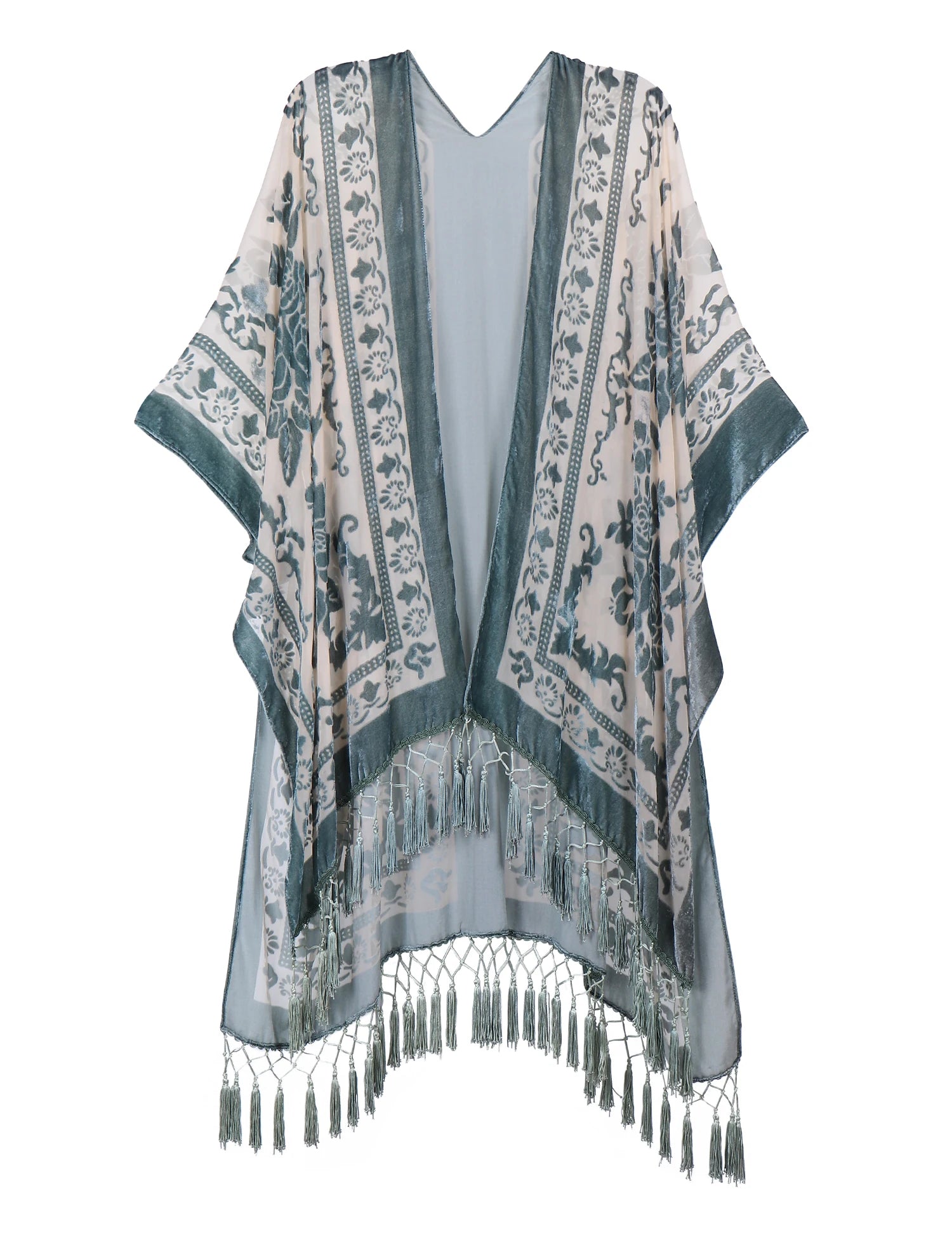 Tassel Plush Beach Kimono