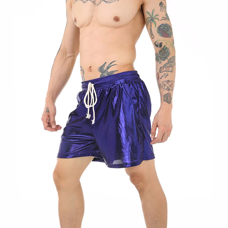 Sparkling Drawstring Men's Beach Shorts