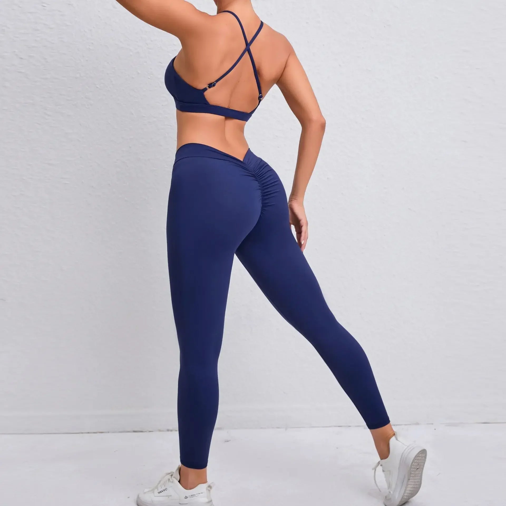 Cross-Back Seamless Fitness Set