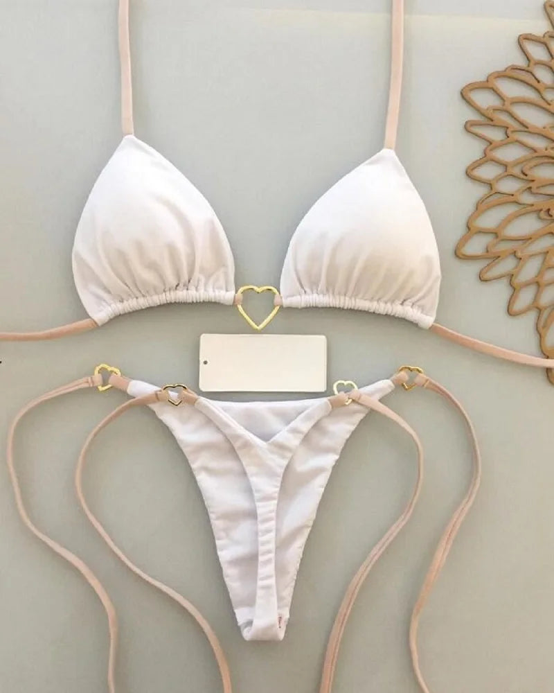 Halter Triangle Thong Bikini