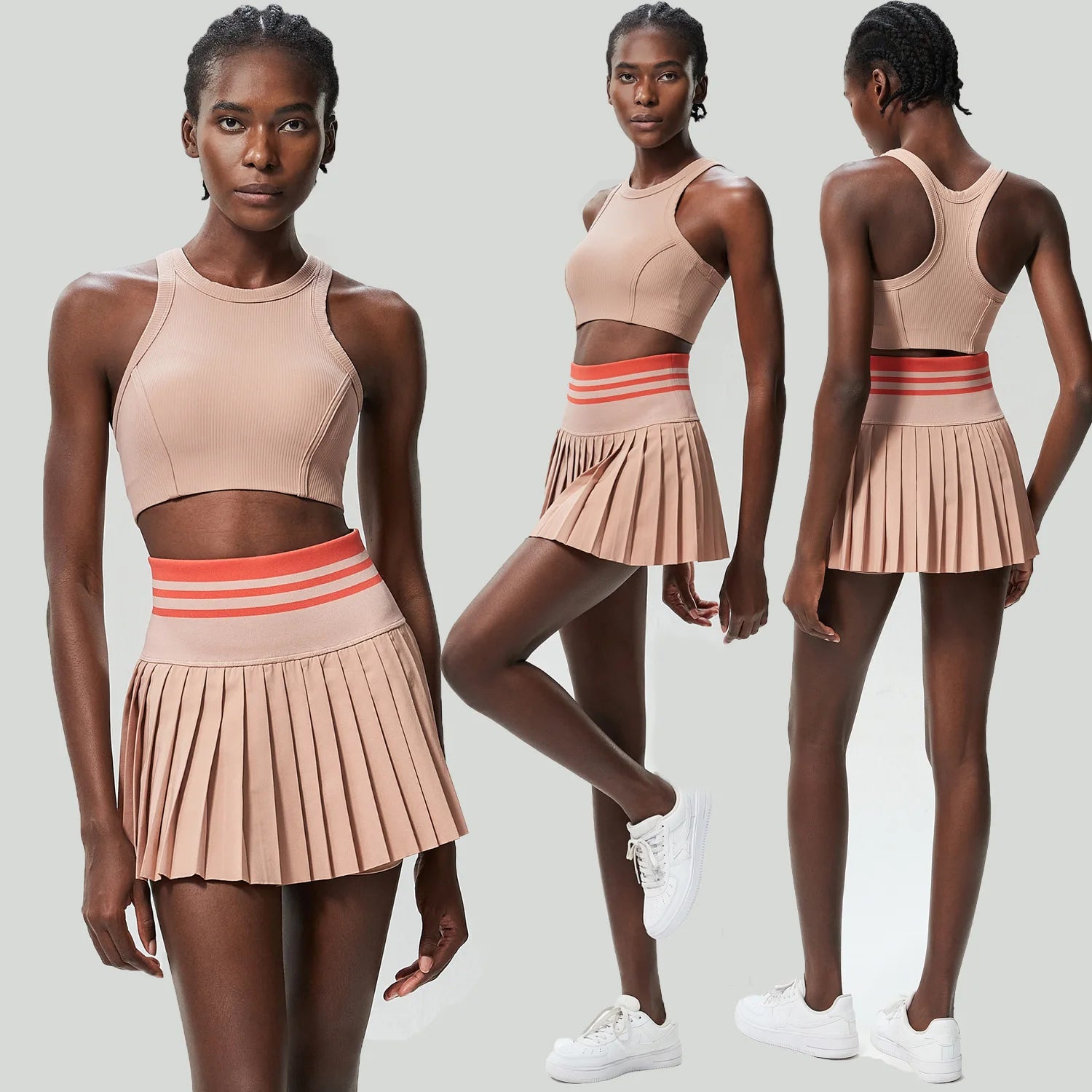 High Waist Tennis Skirt Set