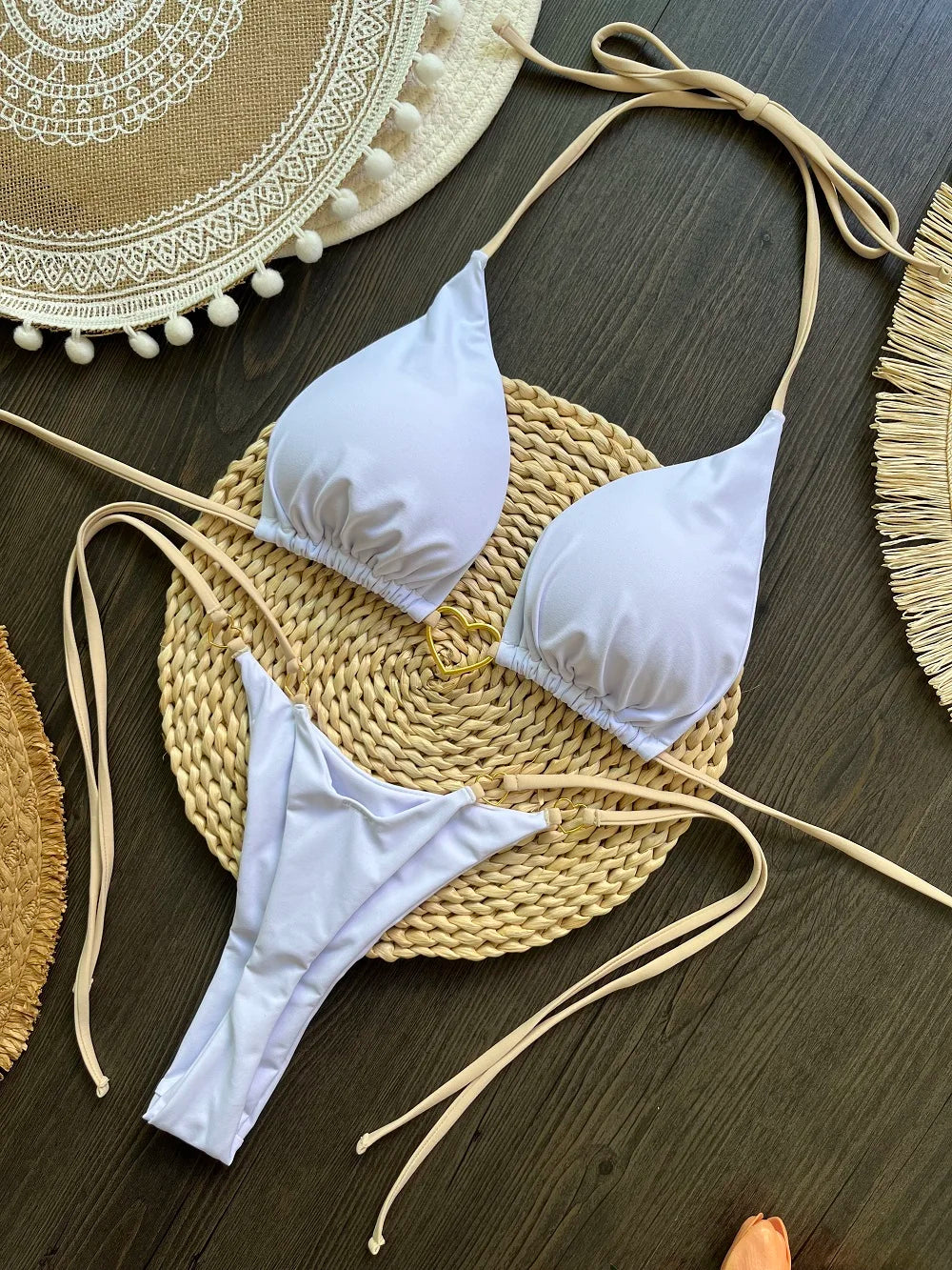 Halter Triangle Thong Bikini