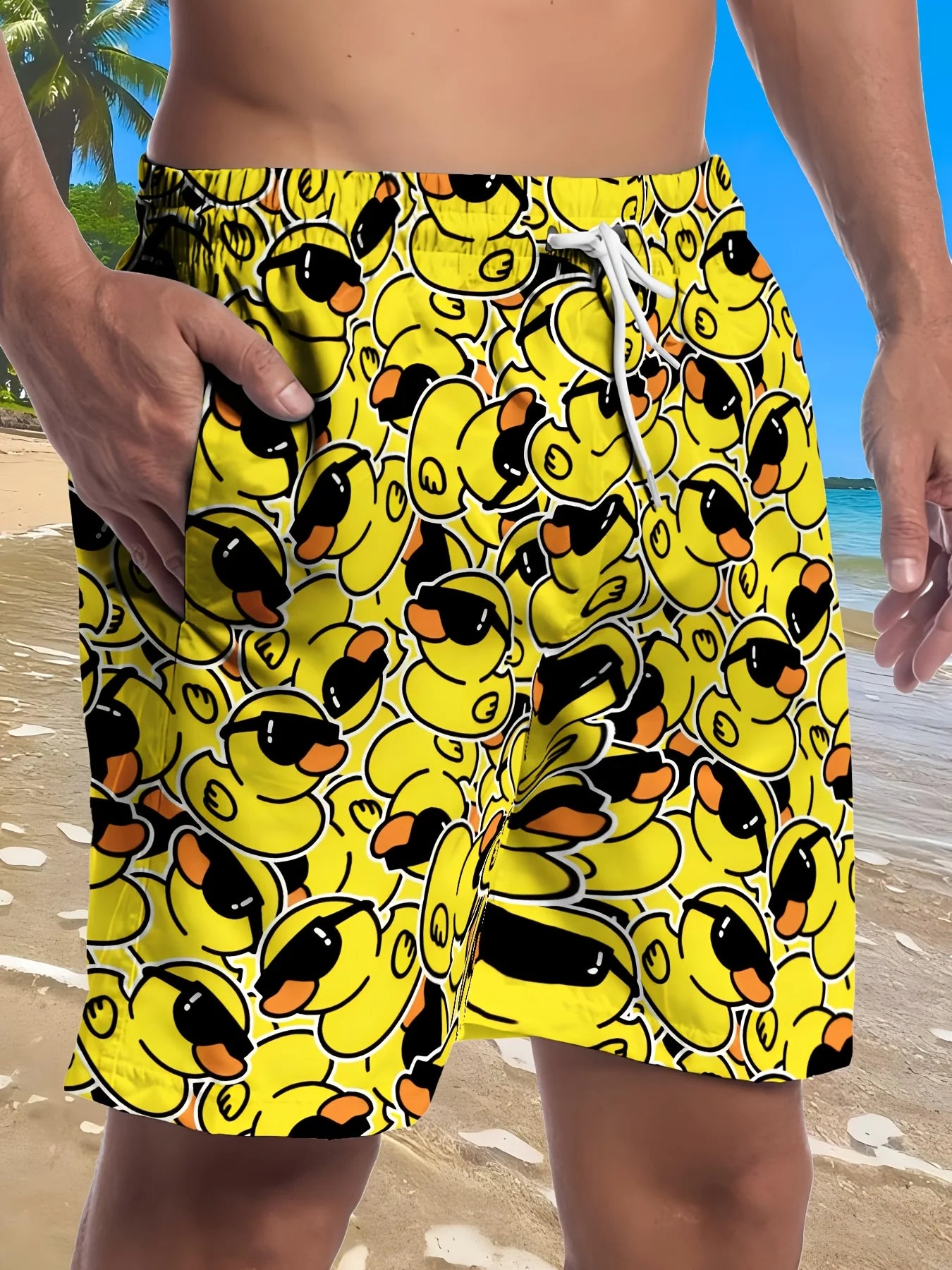 Men's 3D Duck Quick-Dry Shorts