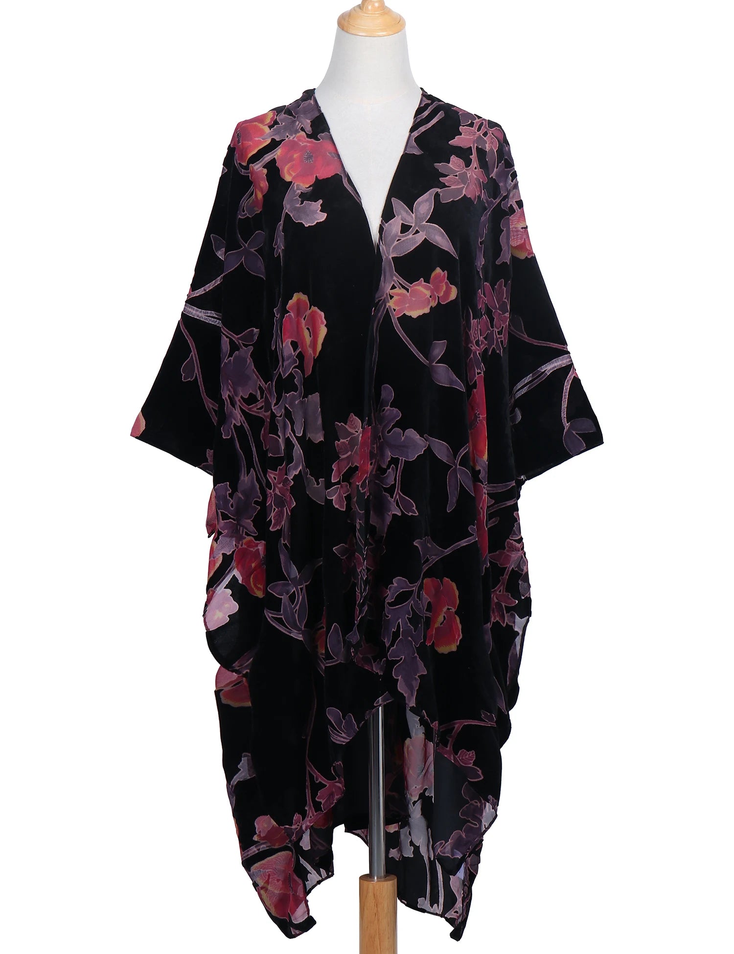 Tassel Plush Beach Kimono