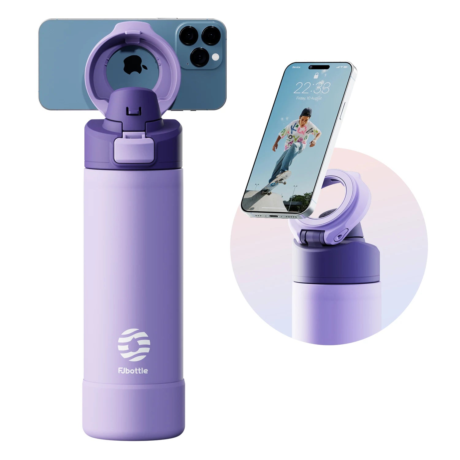 Insulated Bottle with Phone Mount