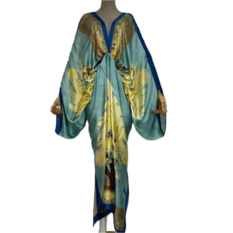 Boho Floral V-Neck Kaftan