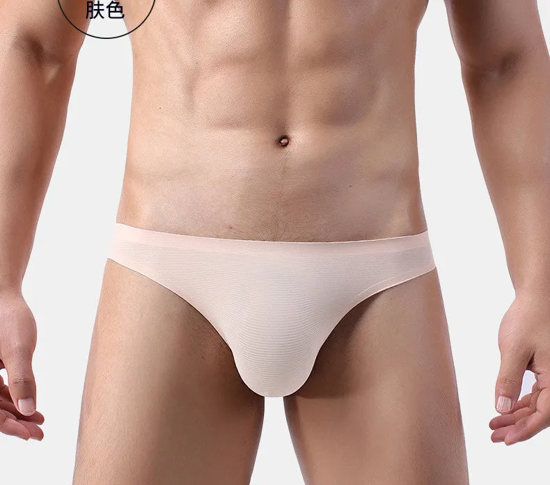Ice Silk Traceless Low-Waist Briefs