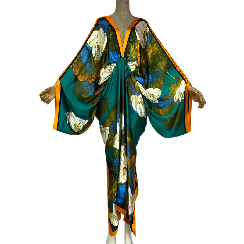 Boho Floral V-Neck Kaftan