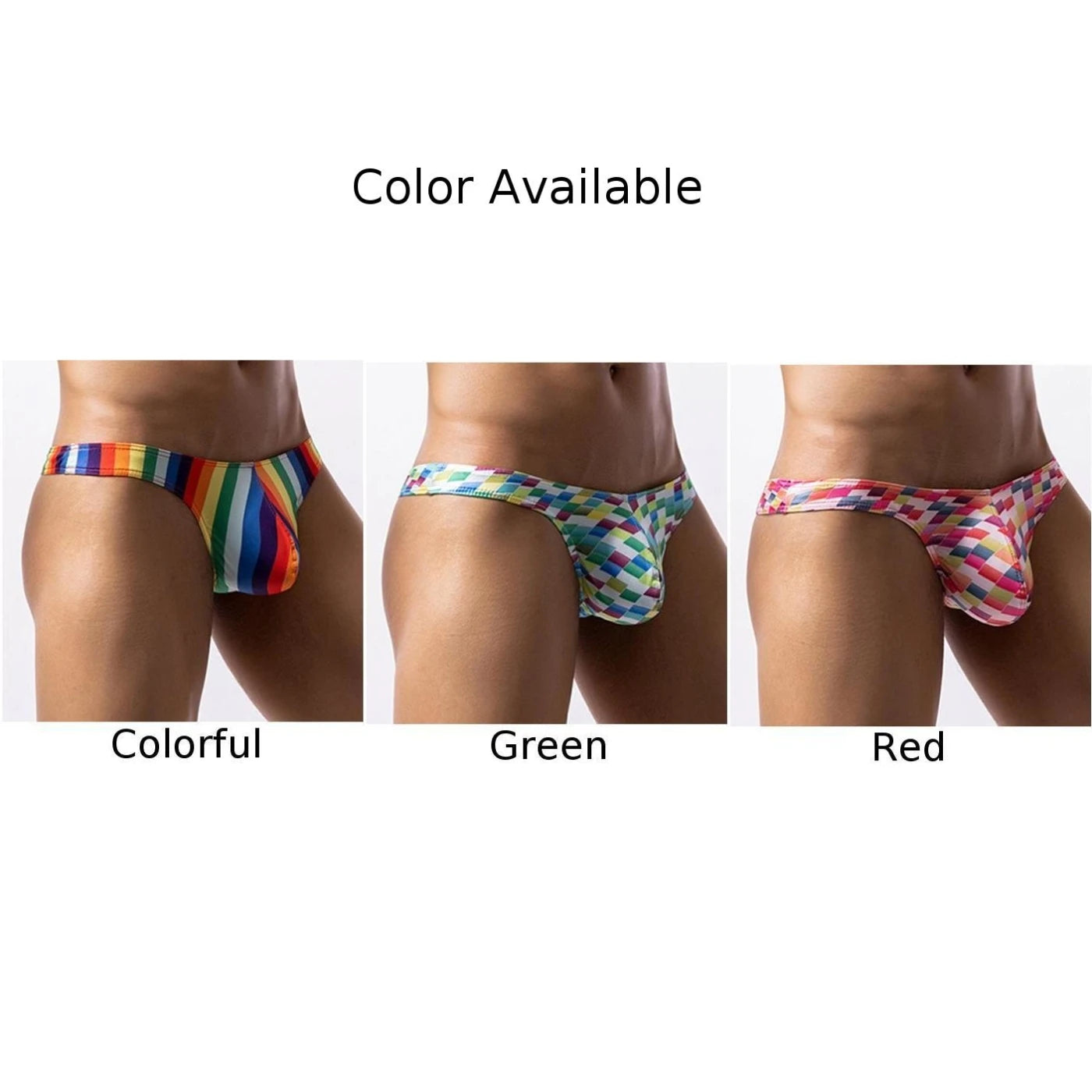 Mens Sexy G-Strings Low Rise T-back Briefs Hight Cut Bikini Thongs Summer Seamless Smooth Underwear Super Mini Swim Underpants