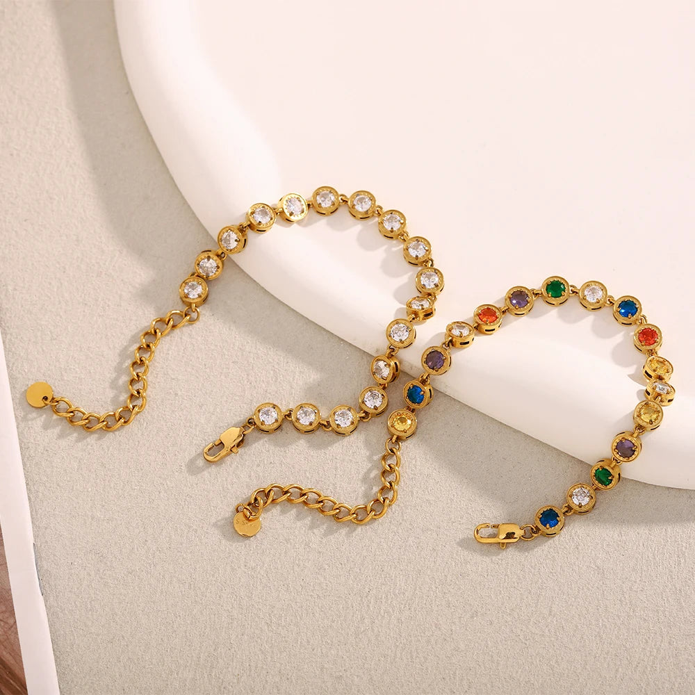Luxury Multicolor Zircon Jewelry Set