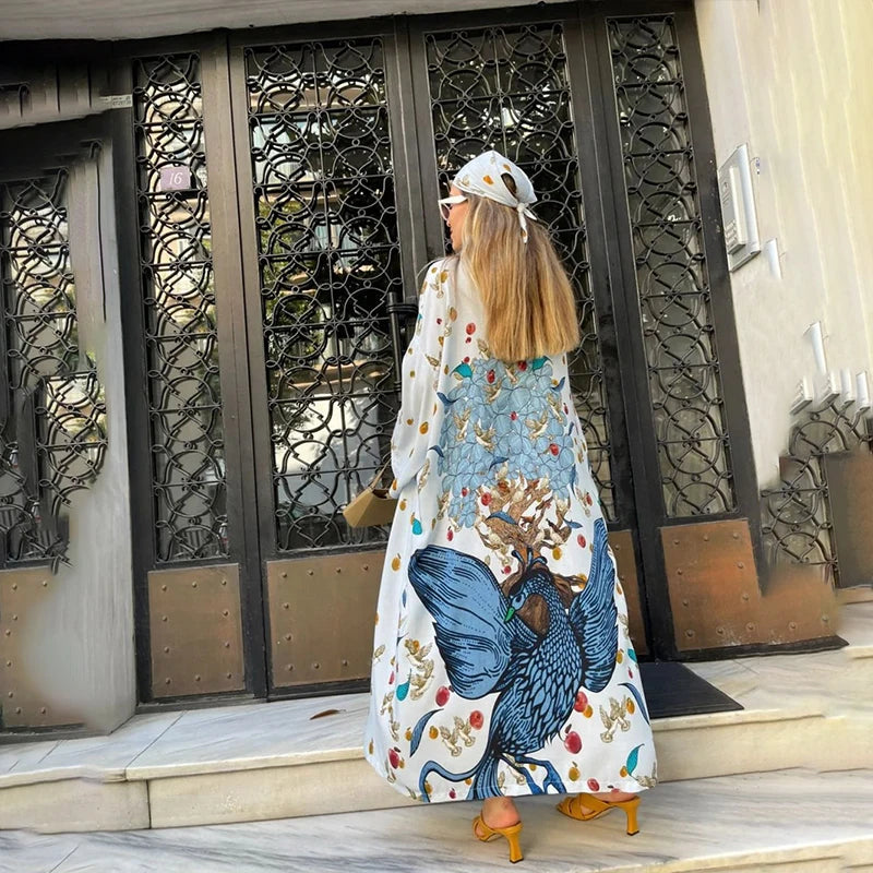 Peacock Sarong Kimono