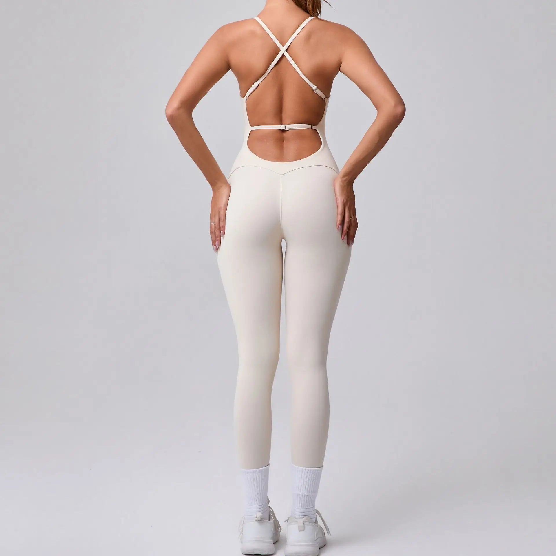 Backless Cross Bodycon Jumpsuit