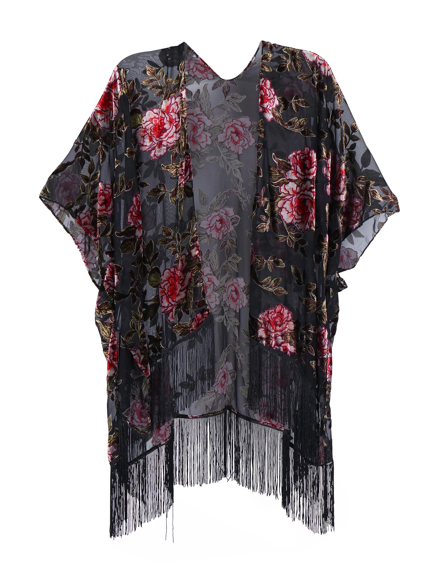 Tassel Plush Beach Kimono