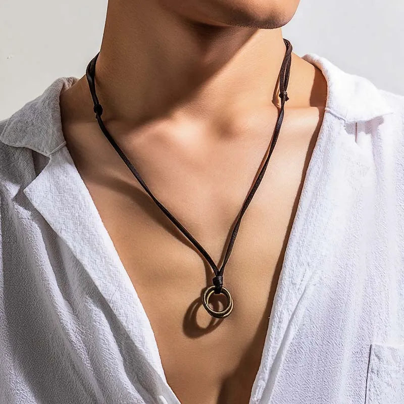 Adjustable Vintage Circle Necklace