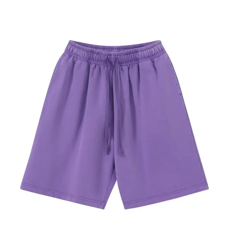 Oversized Cotton Drawstring Shorts