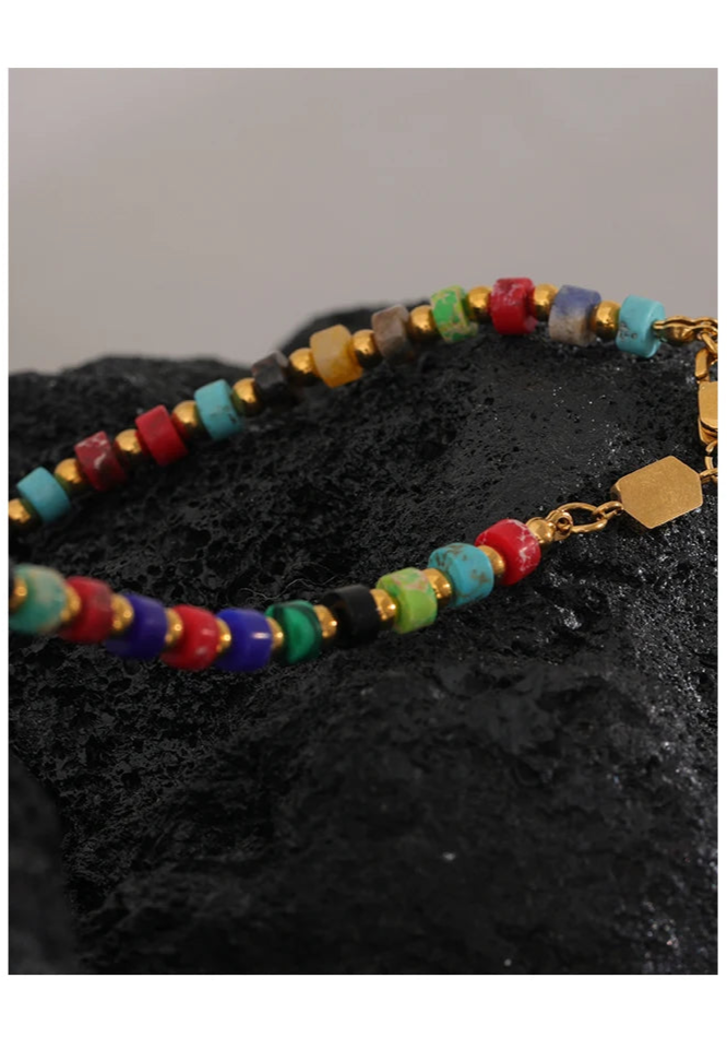 Gold-Plated Healing Gemstone Necklace
