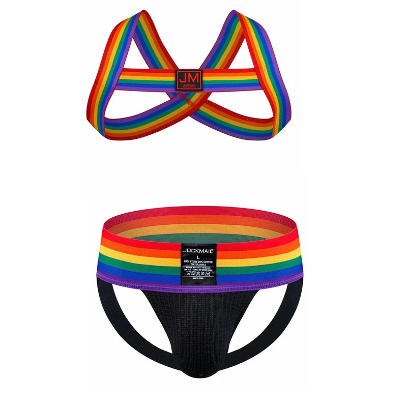 Rainbow Pride Jockstrap Harness