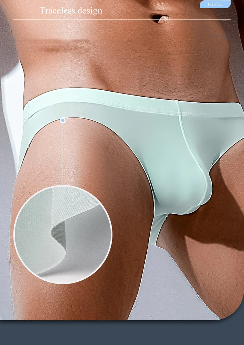 Ice Silk Breathable U-Pouch Briefs