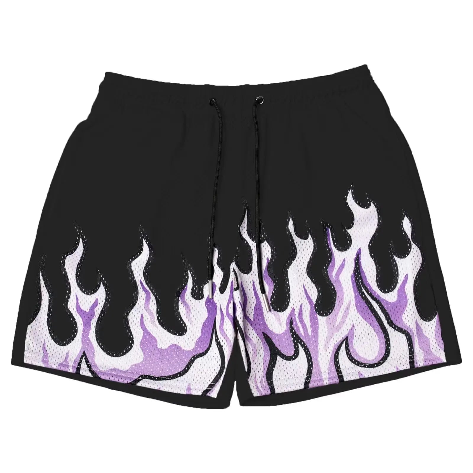 Flame Print Quick-Dry Shorts