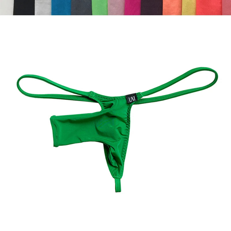 Silky Open-Pouch Men's Micro Thong