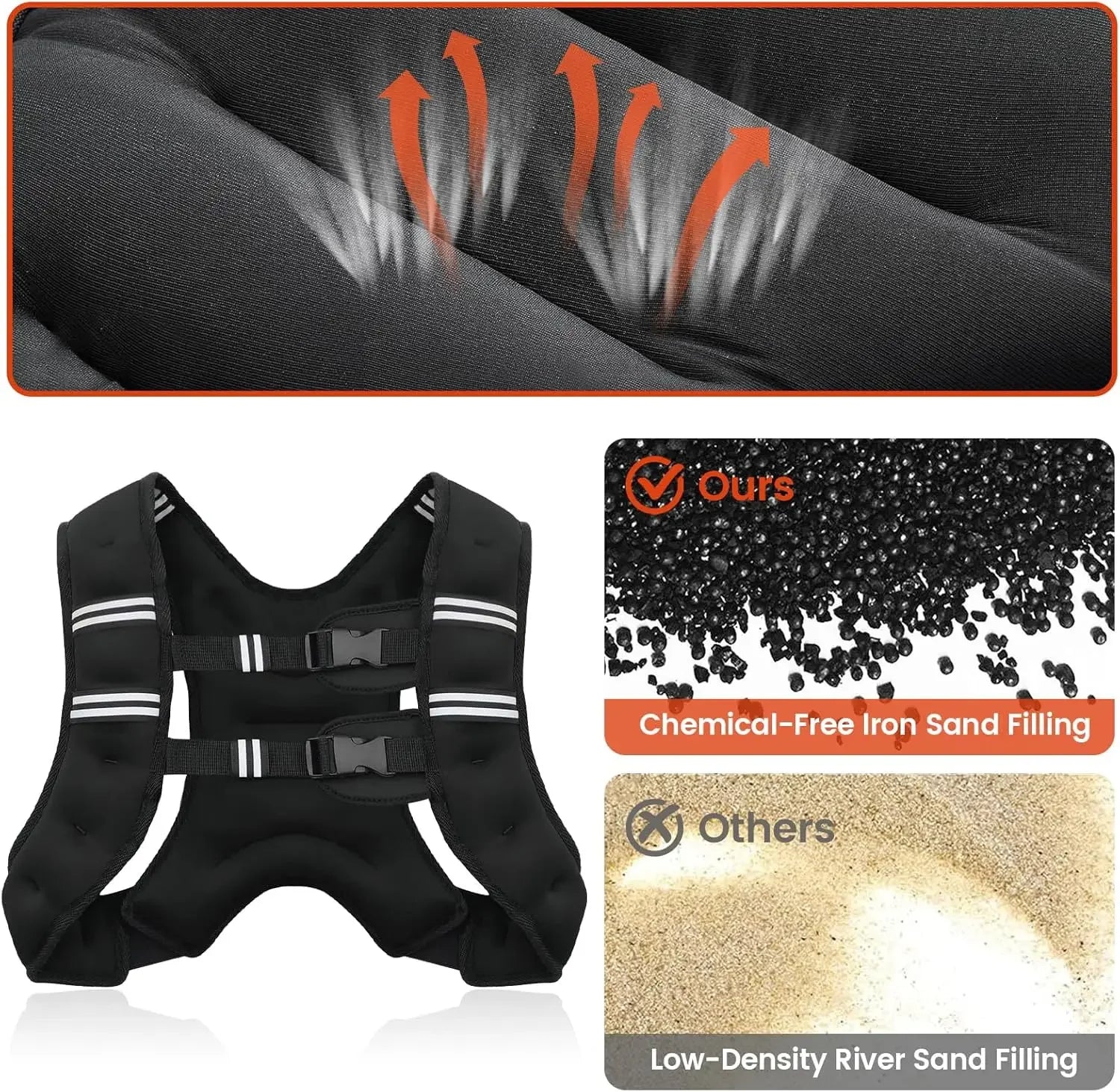 Reflective Adjustable Weight Vest