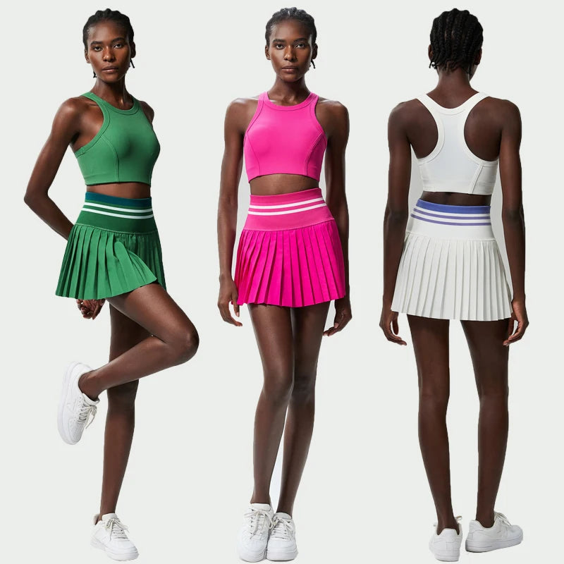 High Waist Tennis Skirt Set