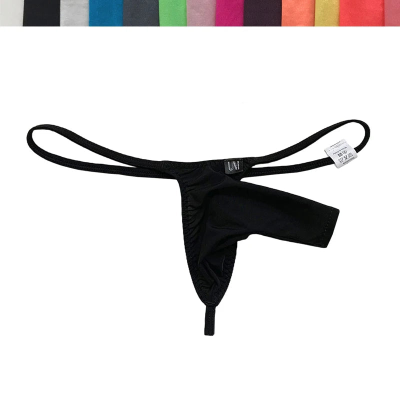 Silky Open-Pouch Men's Micro Thong