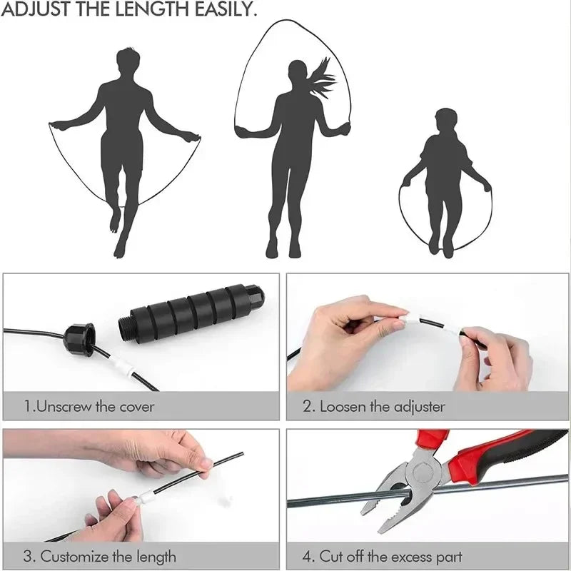 Adjustable Speed Wire Jump Rope