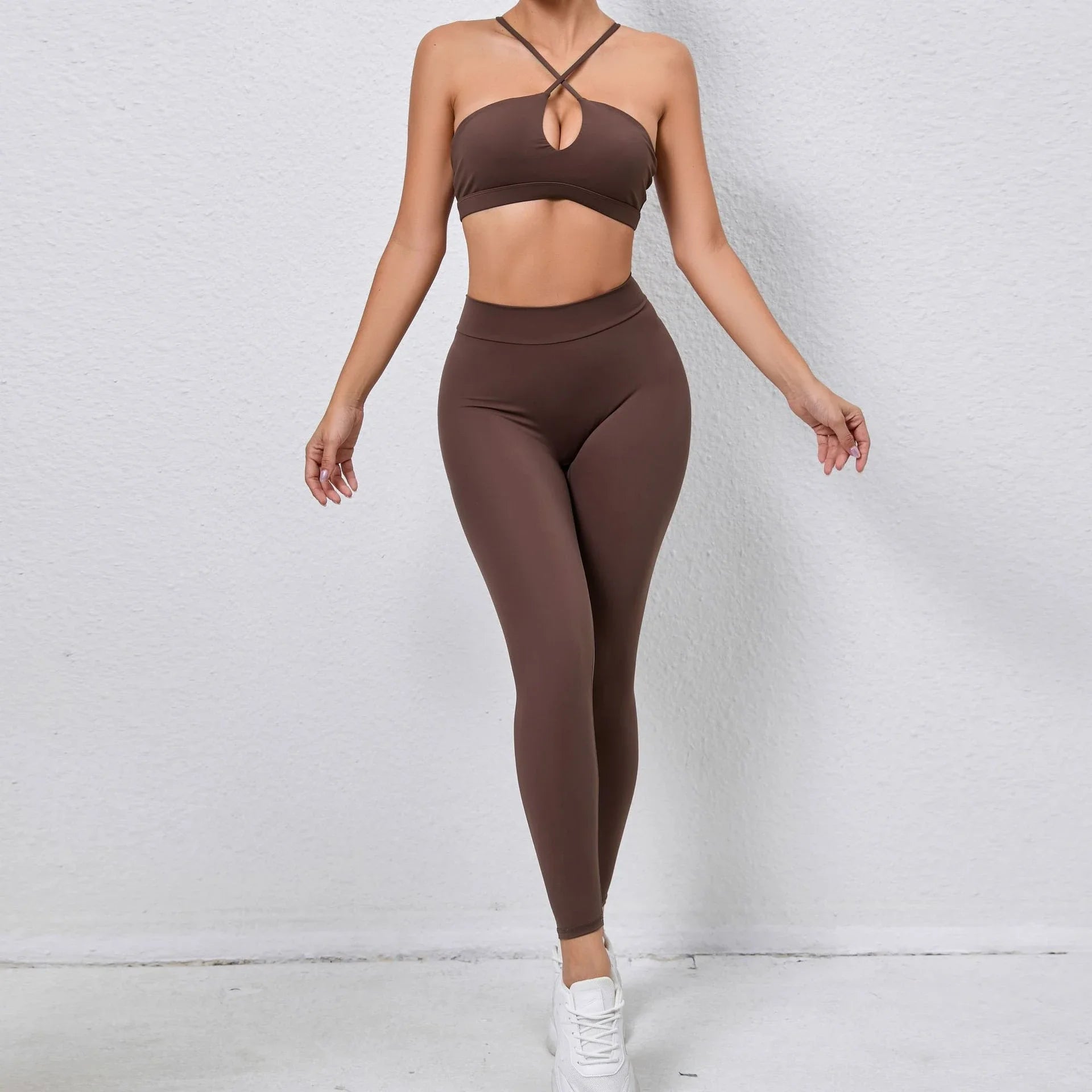 Cross-Back Seamless Fitness Set