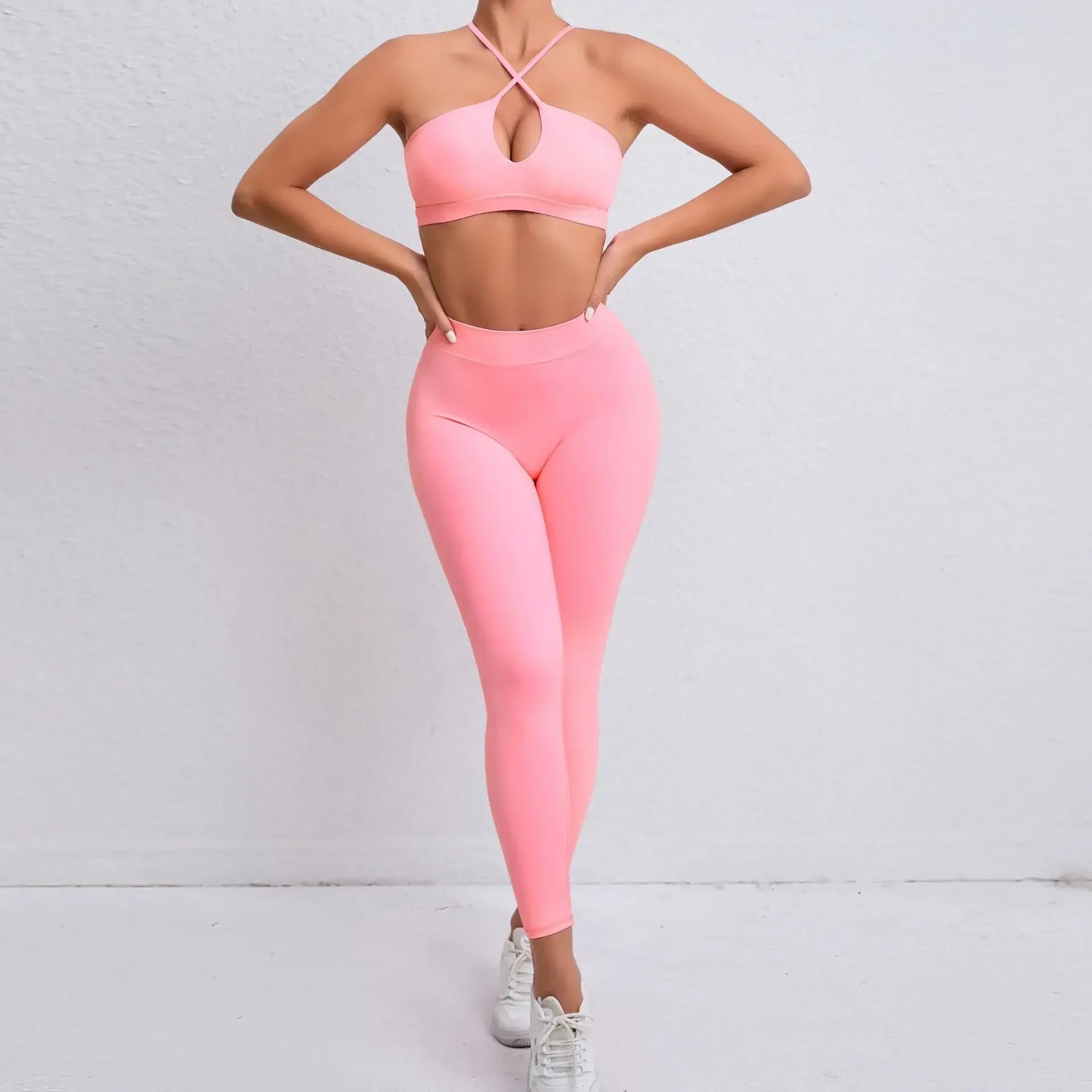 Cross-Back Seamless Fitness Set