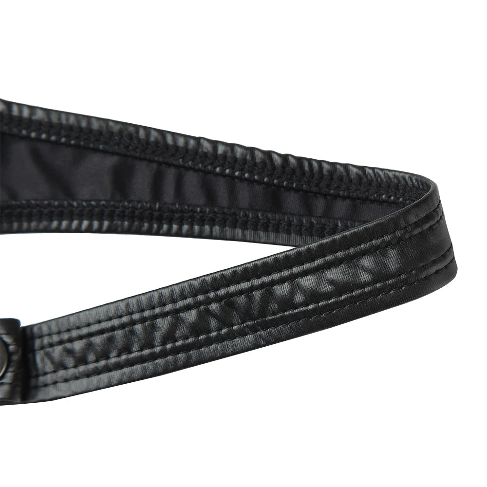 Sexy PU Leather T-Back Thong
