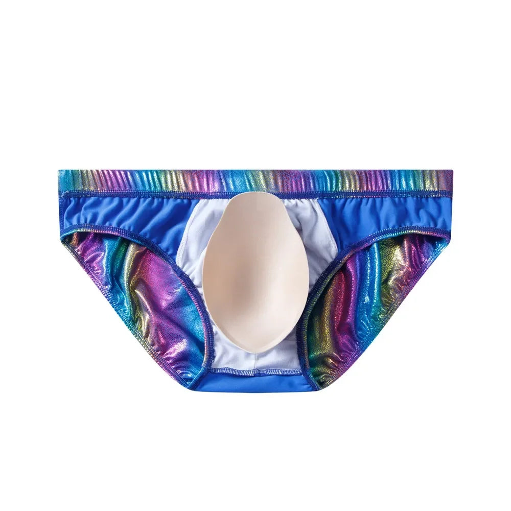 Snakeskin Push-Up Swim Briefs