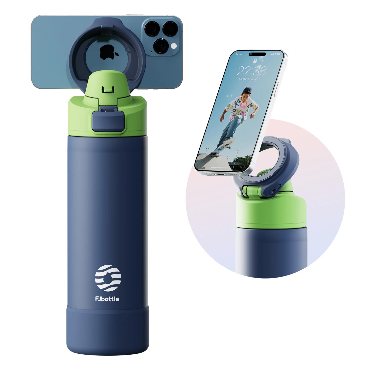 Insulated Bottle with Phone Mount