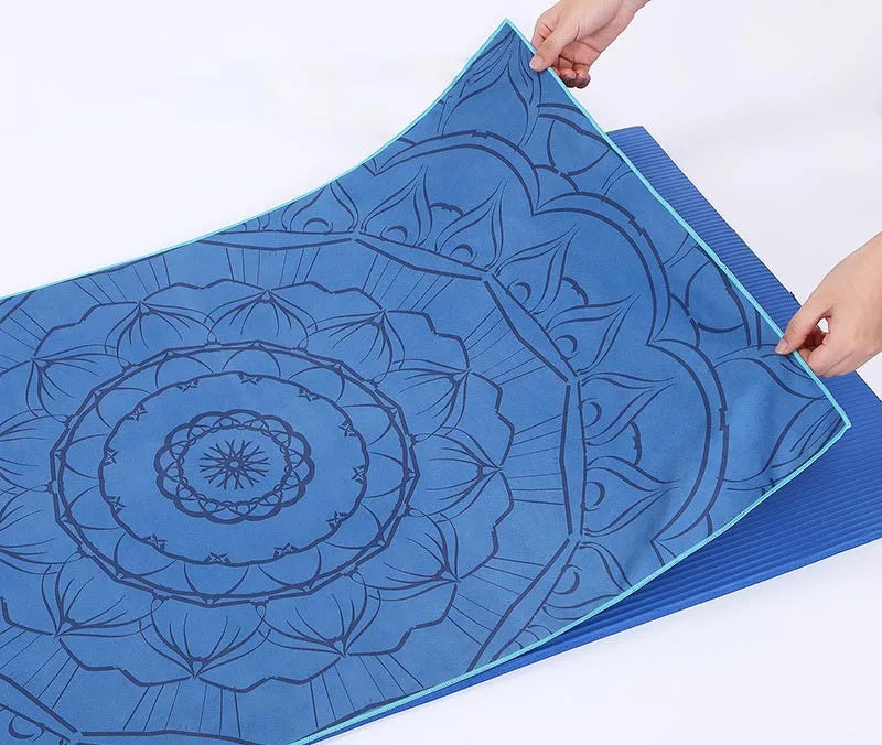 Fleece Yoga Towel Sweat Absorbent Non-Slip Fitness Mat