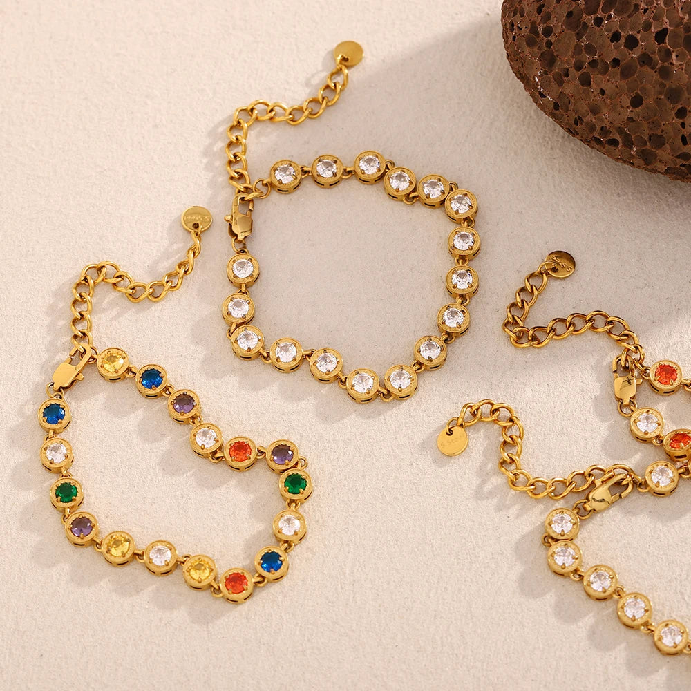 Luxury Multicolor Zircon Jewelry Set