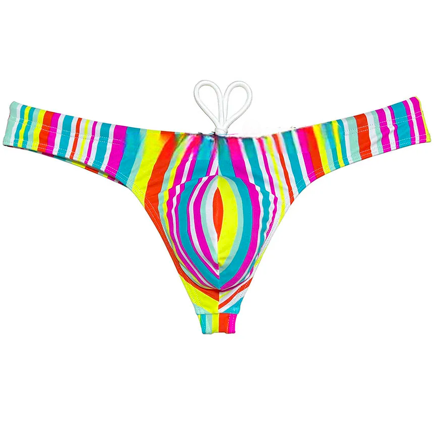 Polychrome Bikini Swim Thong