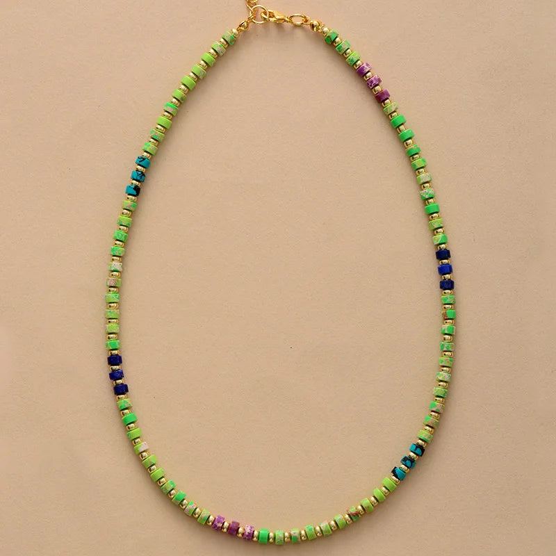 Handmade Turquoise Beaded Choker