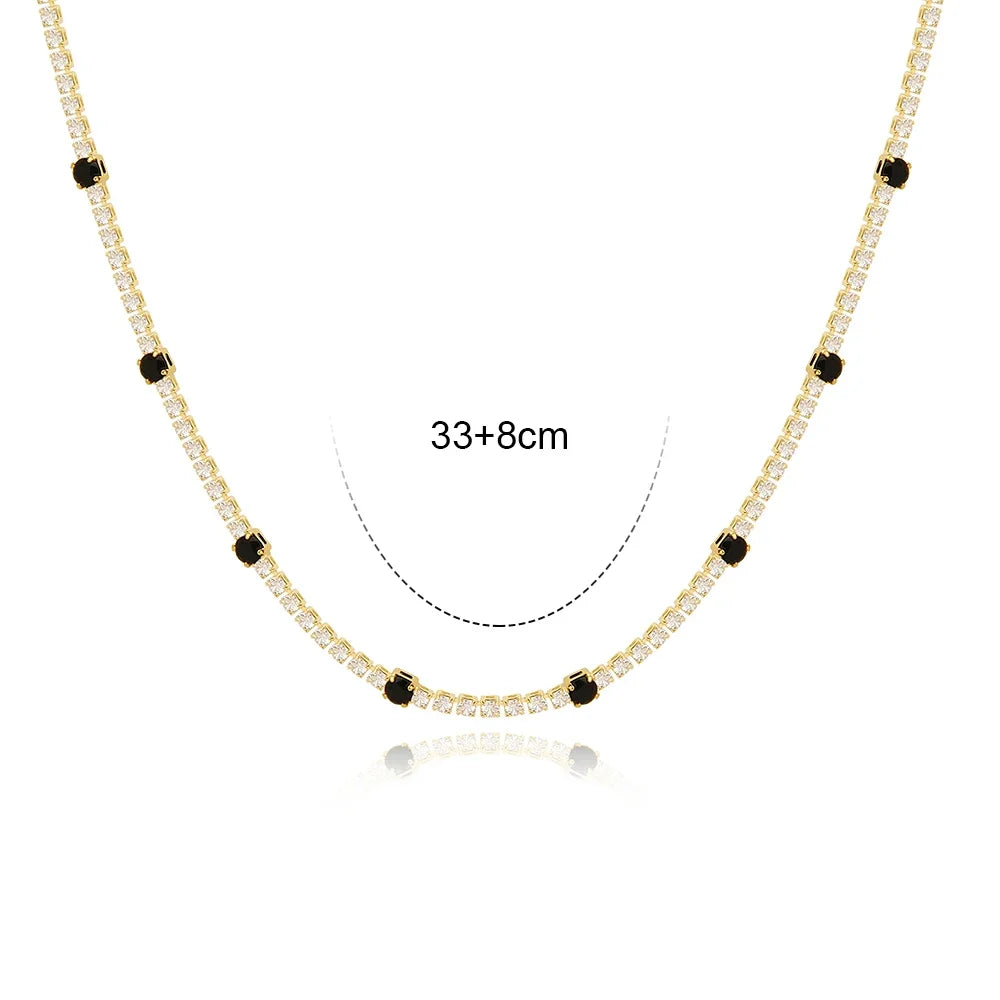 Black Cubic Zirconia Choker
