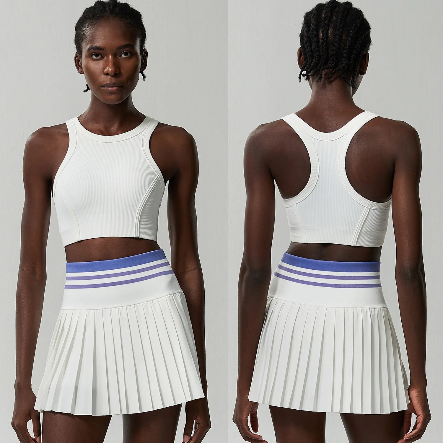 High Waist Tennis Skirt Set