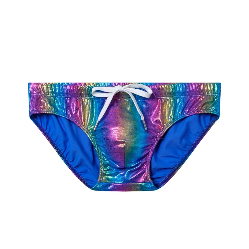 Snakeskin Push-Up Swim Briefs