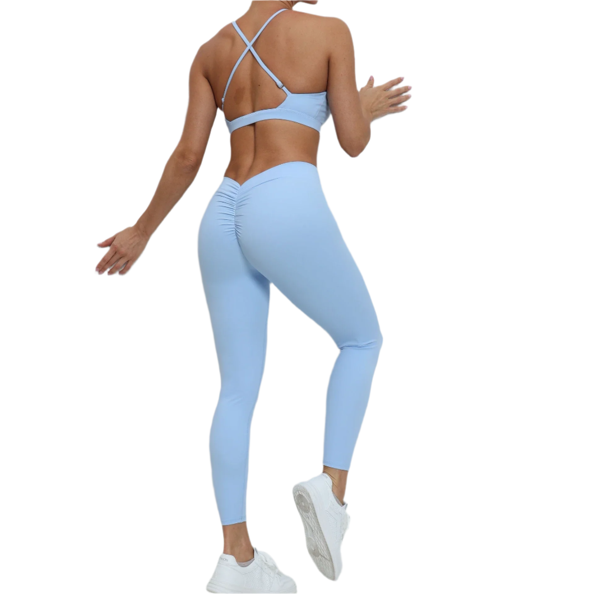 Cross-Back Seamless Fitness Set